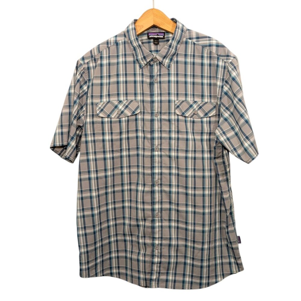 Patagonia M's High Moss Plaid Shirt - Size Large